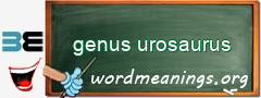 WordMeaning blackboard for genus urosaurus